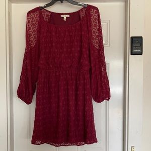 Wine colored summer dress